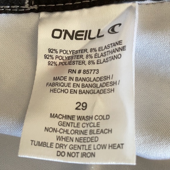 New O’Neill Swim Trunks Boardshorts Tie Waist Unlined Size 29 - Picture 10 of 10